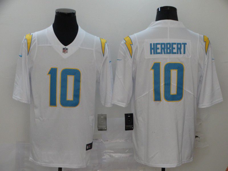 Men Los Angeles Chargers #10 Herbert White Nike Vapor Untouchable Stitched Limited NFL Jerseys